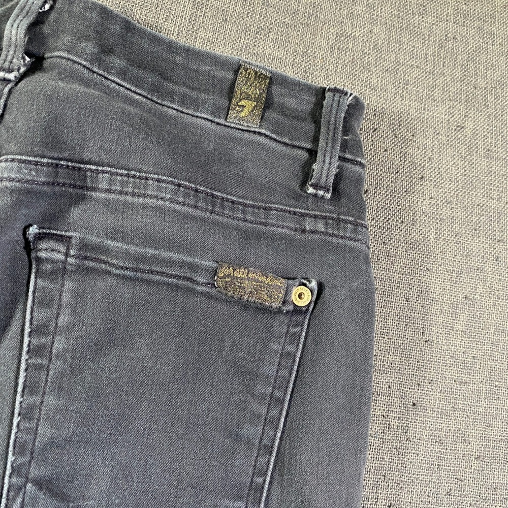 7 For All Mankind High Waist Ankle Skinny Jeans Grey Women's Size 26